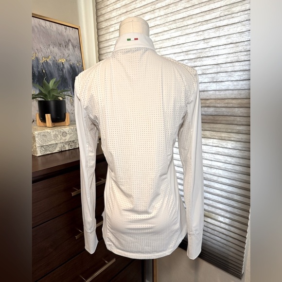 🐴 Alessandro Albanese Women's Vilamora Long Sleeve Zip Competition Shirt Size M - Picture 4 of 6